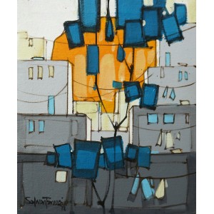 Salman Farooqi, 10 x 12 Inch, Acrylic on Canvas, Cityscape Painting-AC-SF-170